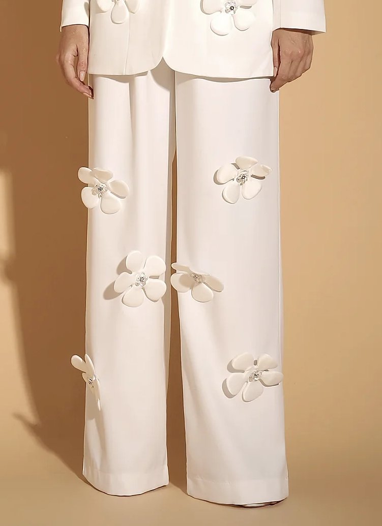 Conjunto Alfaiataria New Flowers - Off White