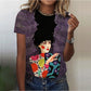 Camiseta Gola Fechada Estampa Frida