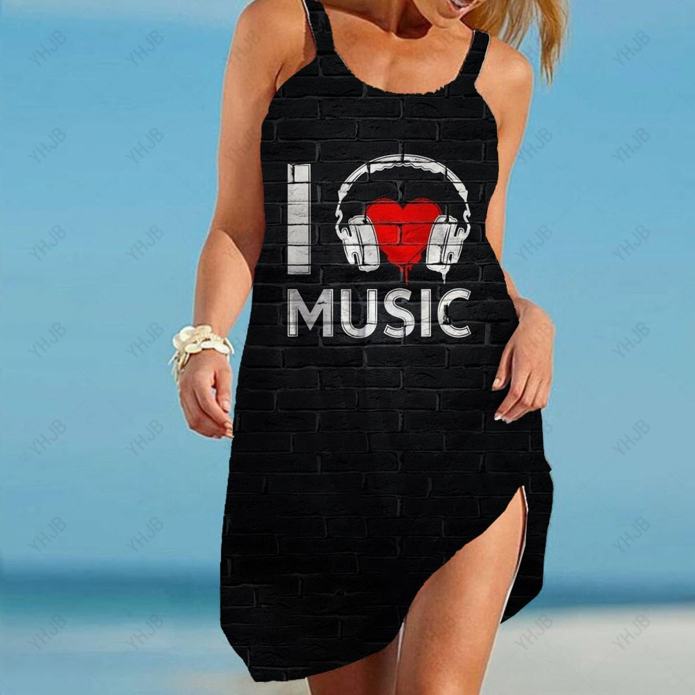 Vestido Estampa Music