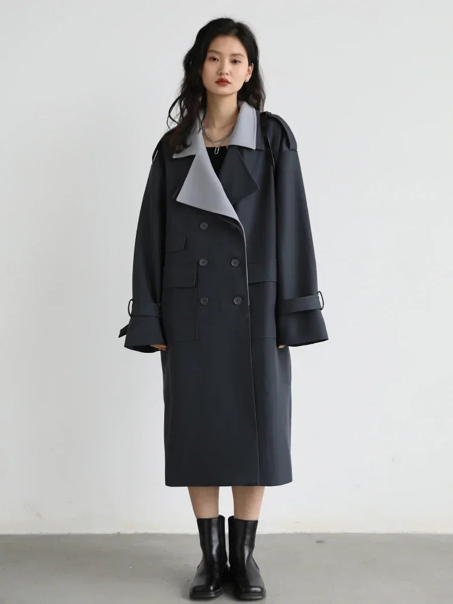 Trech Coat Fashion Bicolor