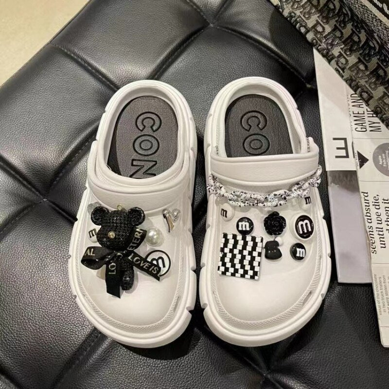 Sandália Plataforma Estilo Crocs