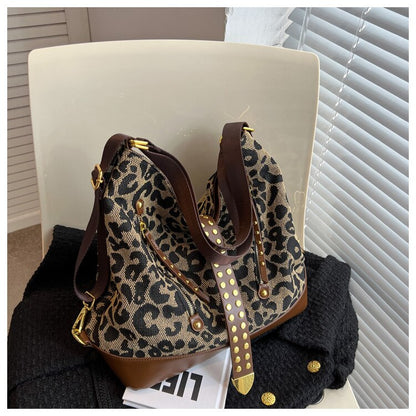 Bolsa de Ombro e Mochila Estampa Leopardo