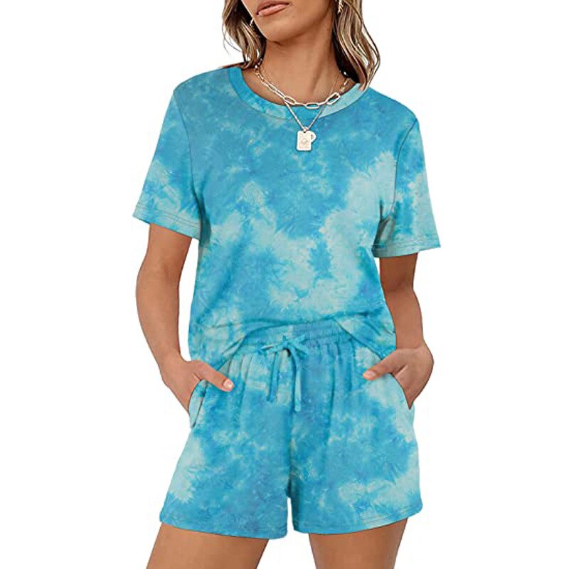 Pijama Camiseta com Manga e Shorts Cores Lisas