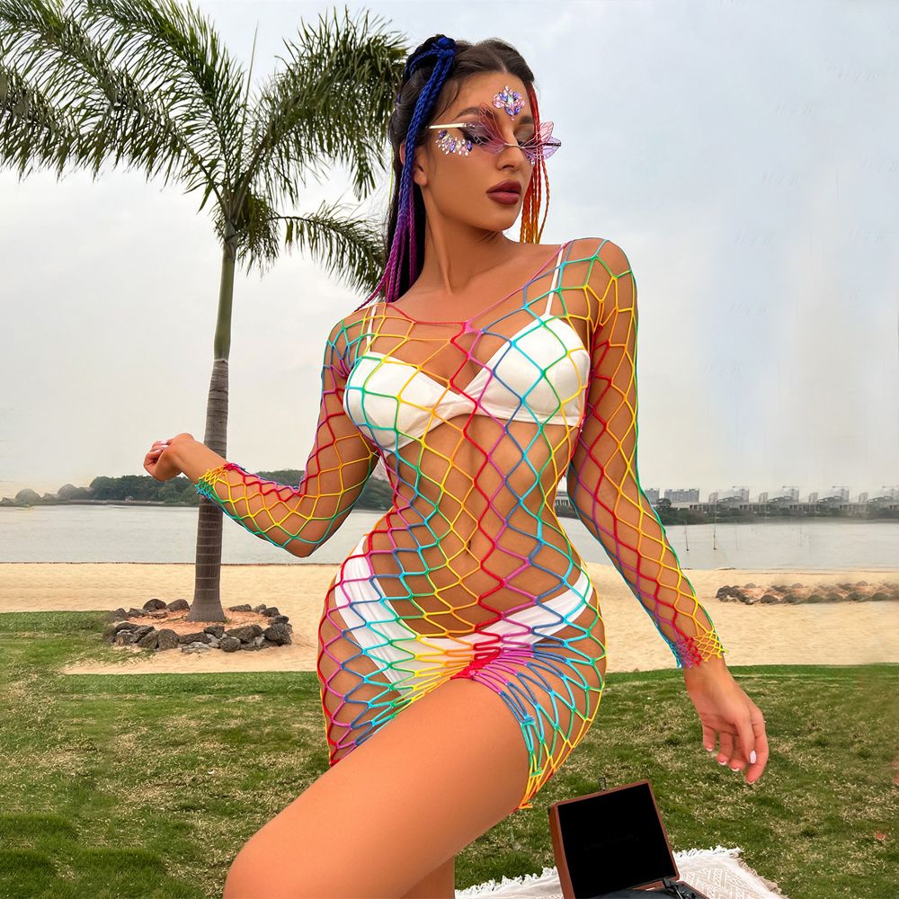 Saída de Praia Estilo Arrastão Colorido Vários Modelos