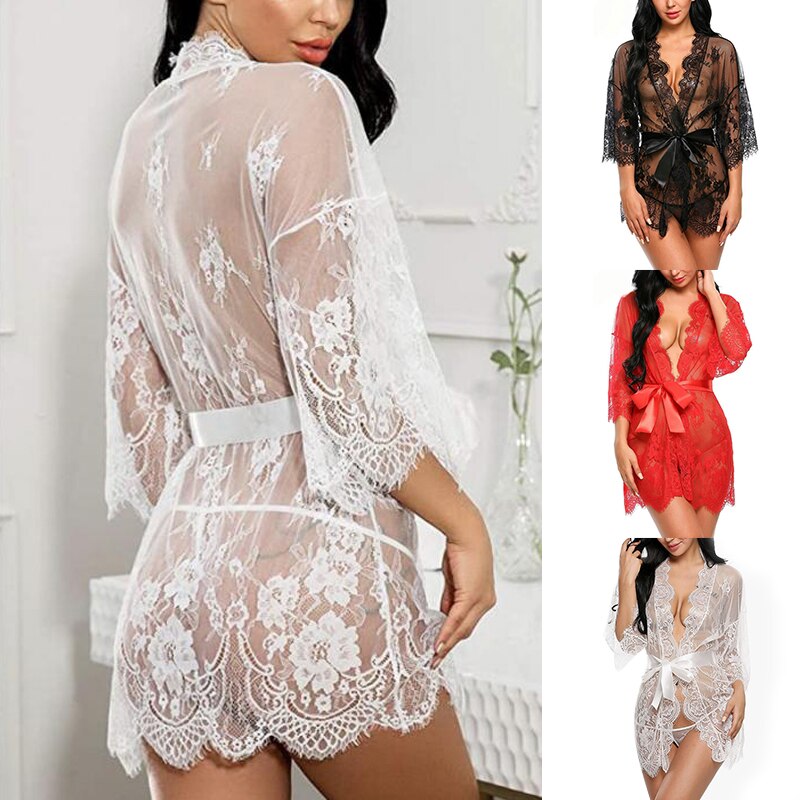 Robe Transparente de Renda