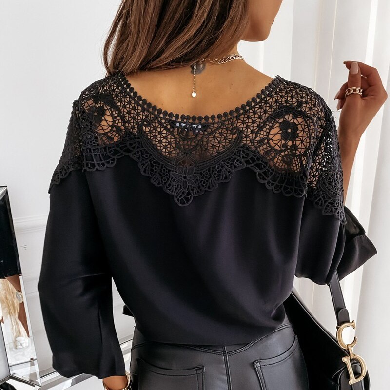 Blusa de Renda e Crochê