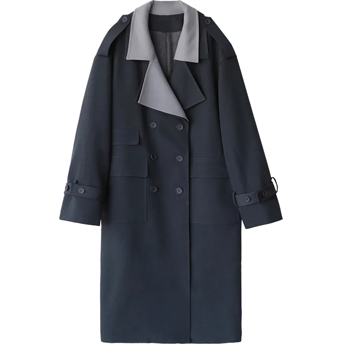 Trech Coat Fashion Bicolor