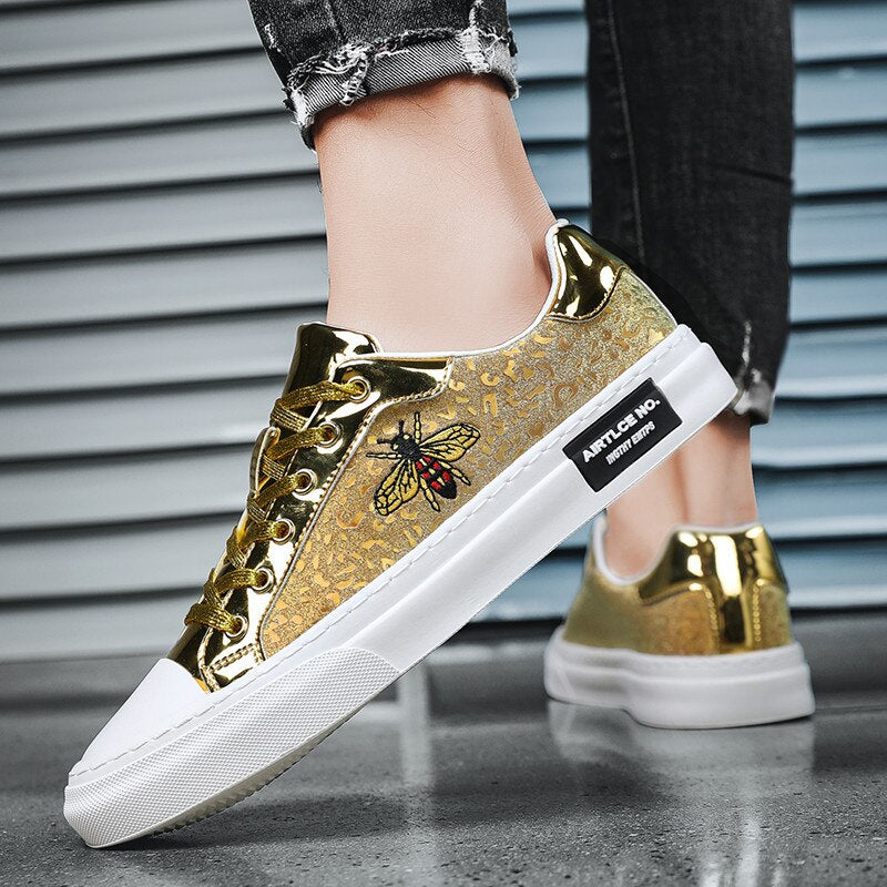 Tênis Fashion Brilhante Abelha Estilo All Star