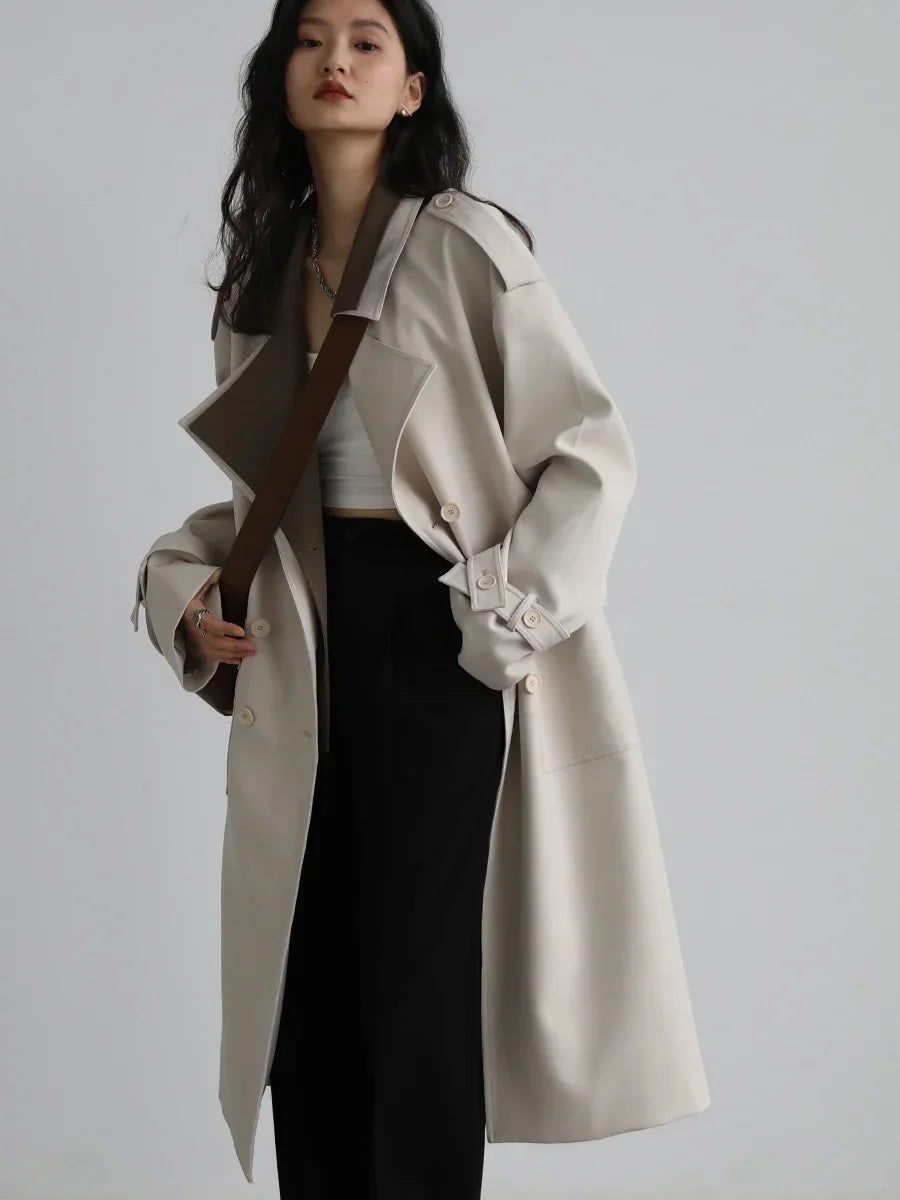 Trech Coat Fashion Bicolor