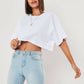 Blusa Cropped Folgada