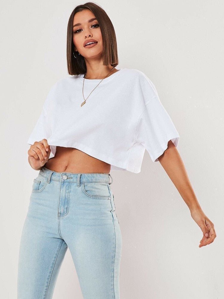 Blusa Cropped Folgada