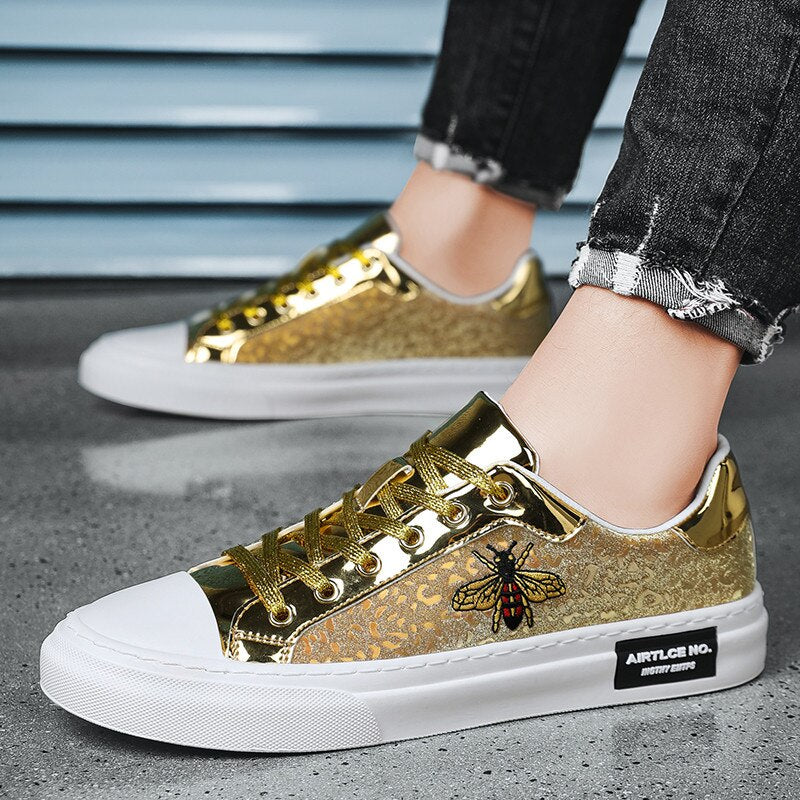 Tênis Fashion Brilhante Abelha Estilo All Star