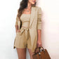 Conjunto Blazer, Top e Short Alfaiataria