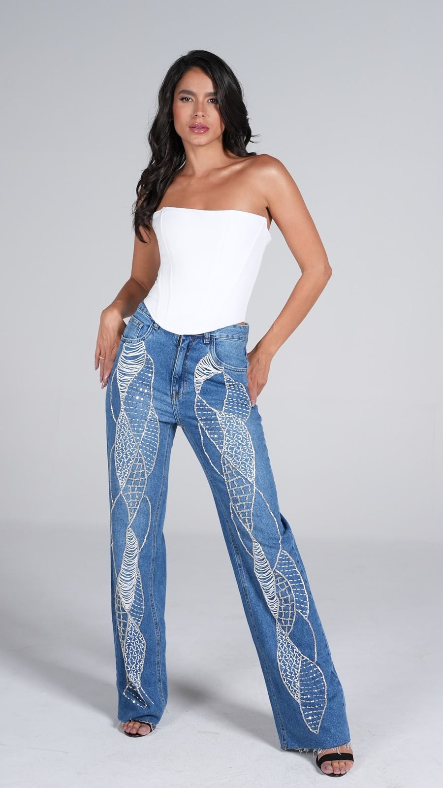 Calça Jeans Wide Leg